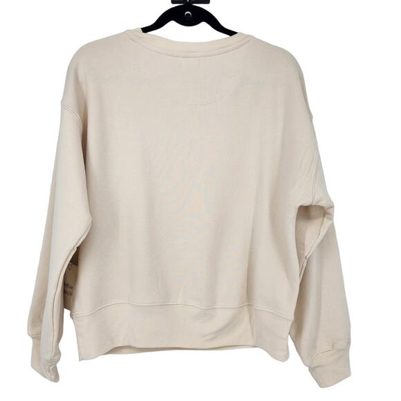 Revolve WellBeing + BeingWell Goldie Pullover Sweatshirt Bone White Size Medium - Picture 8 of 9